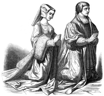 Gandova buržoazie se modlí, 15. století 1846 od Unbekannt