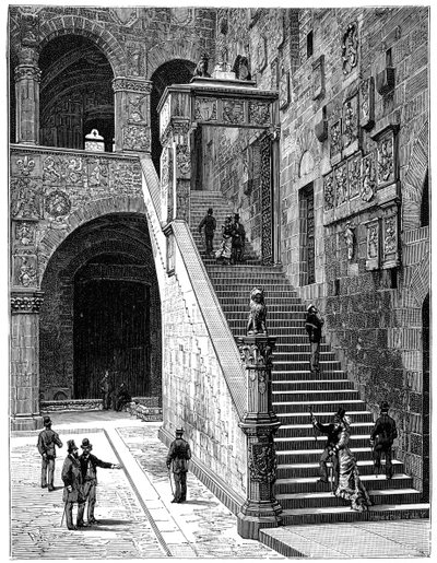 Nádvoří Bargello, Florencie, Itálie, 1882 od Unbekannt