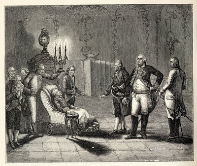 Smrt Fridricha II 17. srpna 1786. od Unbekannt