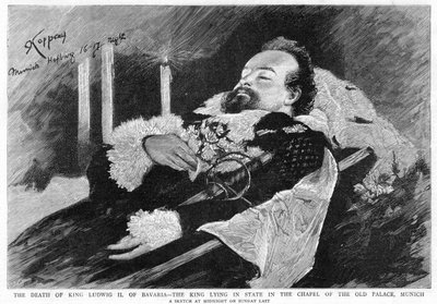 Smrt bavorského krále Ludvíka II. 1845-1886, 1886 od Unbekannt