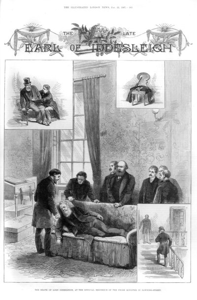 Smrt Lorda Iddesleigh v Downing Street, Londýn, 1887 od Unbekannt