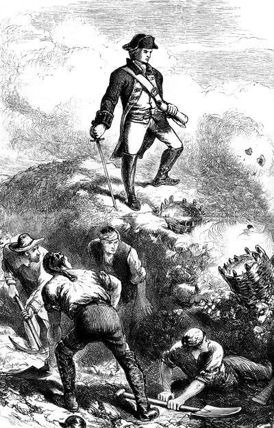 Obrana Breeds Hill, Prescott v redutu, 1775 c1880 od Unbekannt