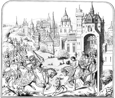 Vstup královny Isabely do Paříže, 15. století 1849 od Unbekannt