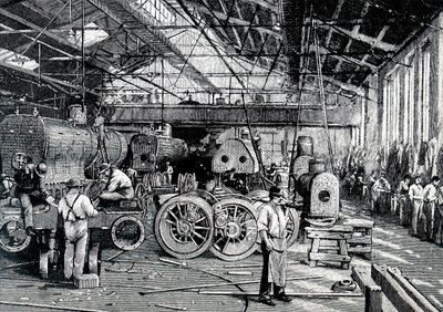 Montážní dílna Baldwin Locomotive Works. od Unbekannt