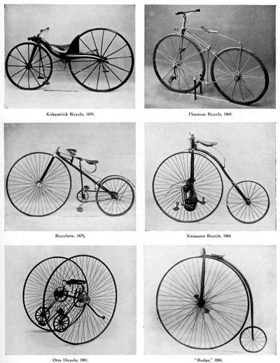 Evoluce jízdního kola, 19. století, c1920 od Unbekannt
