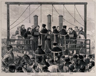 Poprava nihilistů, cca 1881 od Unbekannt