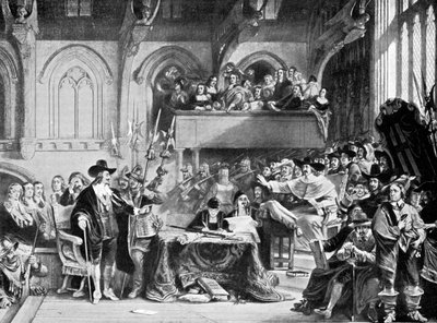 Slavný proces s Karlem I. ve Westminster Hall v lednu 1649 c1905 od Unbekannt