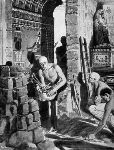 Konečná vnitřní výzdoba a zapečetění Tutanchamonovy hrobky, Egypt, 1325 př.nl 1933-1934 od Unbekannt