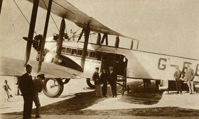 První Indian Air Mail dorazí na letiště Croydon, jižní Londýn, 1929, 1935. od Unbekannt