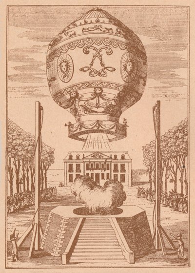 První výstup balónem, c1785 1919 od Unbekannt