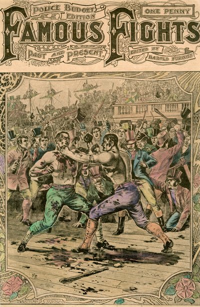 První boj mezi Tomem Springem a Jackem Langanem, 1824 koncem 19. nebo začátkem 20. století od Unbekannt
