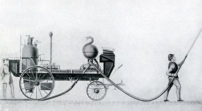 První parní hasičský stroj, c1830 od Unbekannt