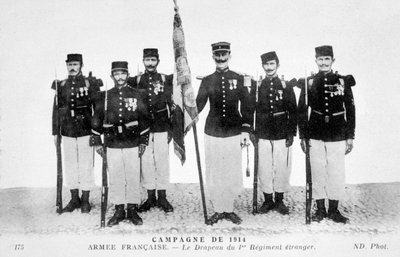 Vlajka 1. pluku francouzské cizinecké legie, 1914 od Unbekannt