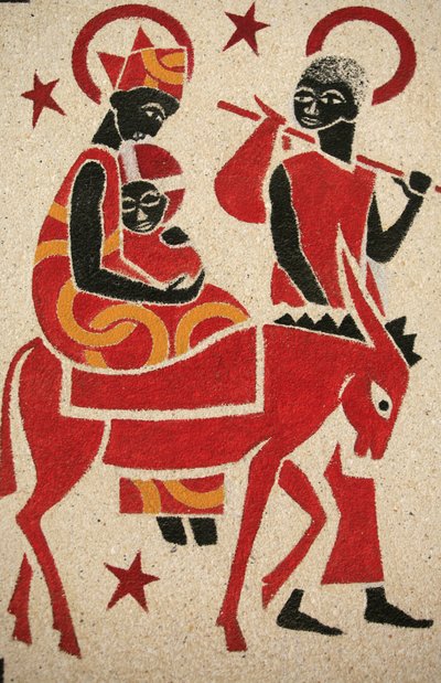 Let do Egypta Fresku kostela opatství Keur Moussa navrhl a namaloval v roce 1963 Dom Georges Saget Keur Moussa Senegal od Unbekannt
