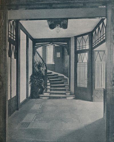 Podlaha a schodiště Behrensova domu, navržený Peterem Behrensem, 1901 od Unbekannt
