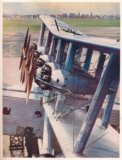 Čtyři motory Bristol Jupiter na lodi Imperial Airways Scylla, c1936 c1937 od Unbekannt