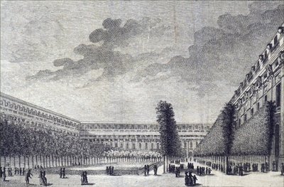 Zahrady Palais Royal v Paříži. od Unbekannt