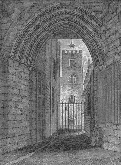 Brána St Bartholomews Priory, West Smithfield, City of London, c1850 1906 od Unbekannt