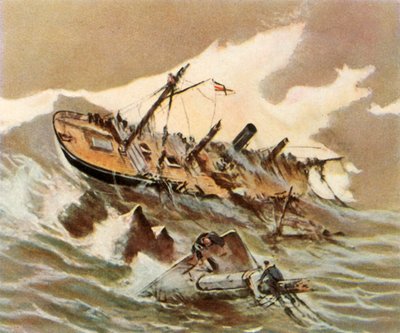 Bojový člun Iltis ztroskotal, 1896, 1936. od Unbekannt