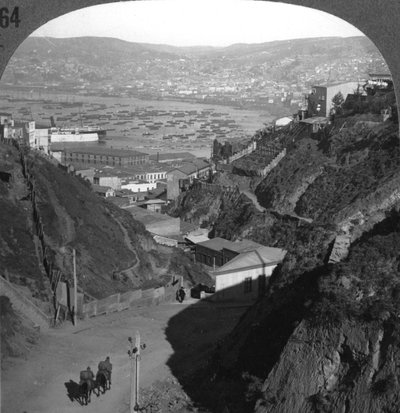 Přístav a město Valparaiso, Chile, c1900 od Unbekannt