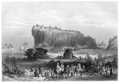 Pevnost na kopci Gwalior, Indie, c1860 od Unbekannt