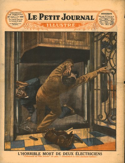 Hrozná smrt dvou elektrikářů, 1929. od Unbekannt
