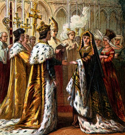 Sňatek Jindřicha VII., 1486, c1850 od Unbekannt