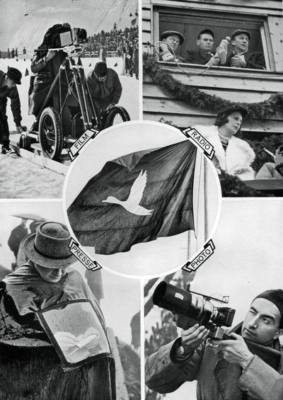 Média v akci, Zimní olympijské hry, Garmisch-Partenkirchen, Německo, 1936 od Unbekannt
