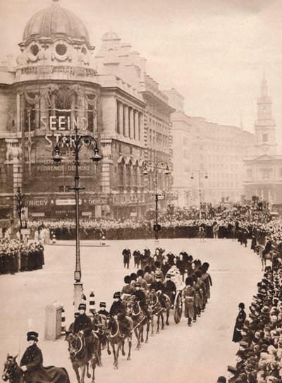 Pohyblivá jednoduchost poslední cesty krále Georgese Londýnem, 1936 od Unbekannt