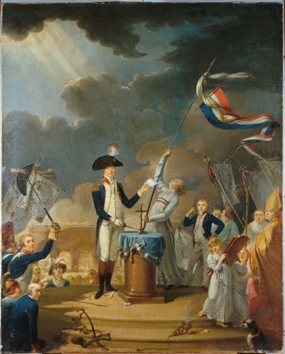 Přísaha La Fayette na Festivalu federace, 14. července 1790, 1791. od Unbekannt