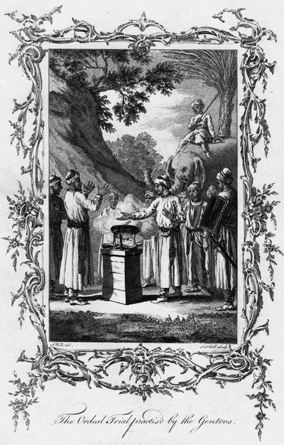 Ordeal trial praktikovaný Gentoos, c1770 od Unbekannt