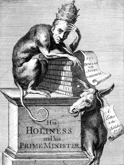 Fízl a charakter alexandrinského hyper-kritcha a komentátora, 1728 od Unbekannt