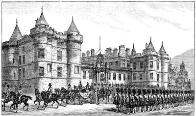 Královna opouští Holyrood Palace, Edinburgh, 1886, 1900 od Unbekannt