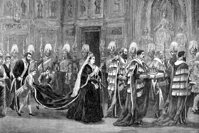 Královský průvod ve Westminsterském paláci na cestě do Sněmovny lordů, 1886, 1900 od Unbekannt