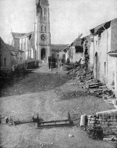 Ruiny vesnice v Lotrinsku, první světová válka, 1915 od Unbekannt