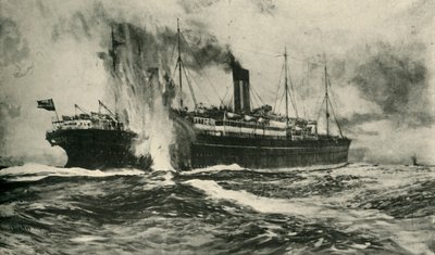 Potopení SS Arabic, první světová válka, 19. srpna 1915, c1920. od Unbekannt