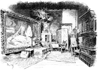 Ateliér Karla von Piloty, c1880-1882 od Unbekannt
