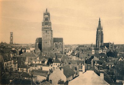 Tři věže, zvonice, katedrála a kostel Panny Marie, c1910 od Unbekannt