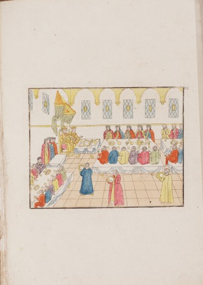 Svatební obřad cara Michaila Fedoroviče a Evdokia Lukyanovna, 1810 od Unbekannt