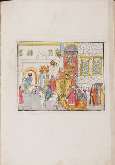 Svatební obřad cara Michaila Fedoroviče a Evdokia Lukyanovna, 1810 od Unbekannt