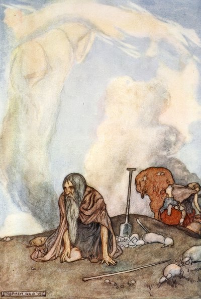Bílý oř jim zmizel z očí jako věnec mlhy, c1910 od Unbekannt