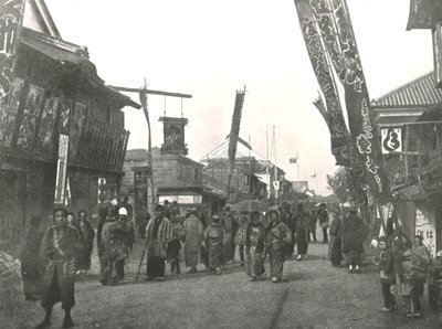 Theatre Street, Yokohama, Japonsko, 1895. od Unbekannt