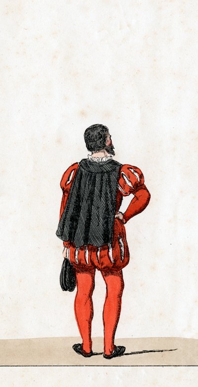 Divadelní kostýmní návrh pro Shakespearovu hru Jindřich VIII., 19. století od Unbekannt