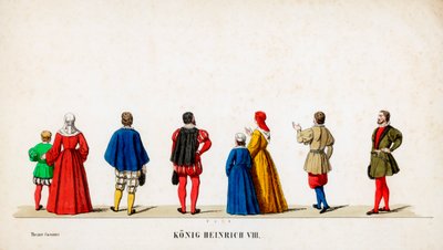 Návrhy divadelních kostýmů pro Shakespearovu hru Jindřich VIII., 19. století od Unbekannt