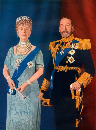 Jejich Veličenstva král Jiří V. a královna Marie v době jejich stříbrného jubilea v roce 1935, 1951. od Unbekannt