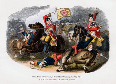 Třetí kůň, neboli karabiniéři, v bitvě u Warburgu, 31. července 1760 od Unbekannt