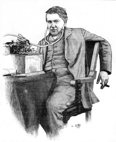 Thomas Alva Edison, americký vynálezce, c1906 od Unbekannt
