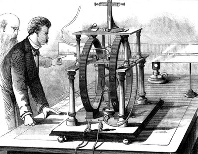 Thomas Edisons vylepšená forma elektrického dynamometru JW Trowbridges, 1879 od Unbekannt