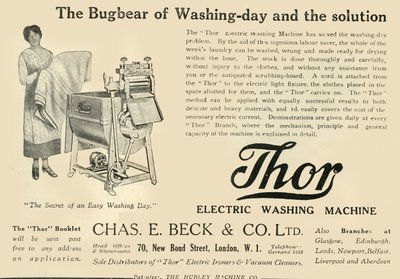 Thor: Elektrická pračka - Chas E. Beck & Co. Ltd, 1920. od Unbekannt