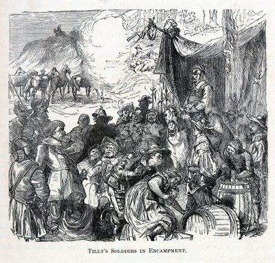 Tillys Soldiers in Encamp, 1882 od Unbekannt